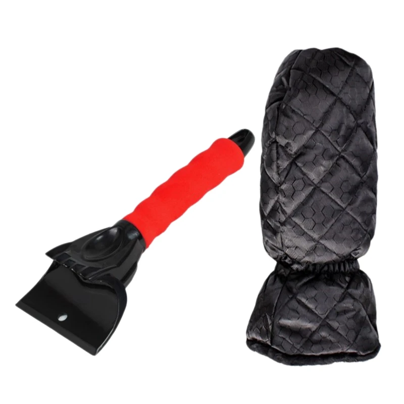 

Ice Scraper Mitt, Windshield Snow Scraper Mitt With Waterproof Glove Lined Of Thick Fleece For Car SUV Truck