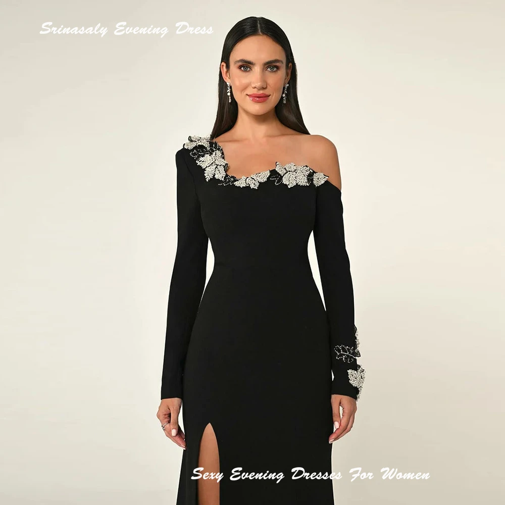 Robes de soirée formelles à épaules dénudées, luxueuses robes de soirée personnalisées en cristal cousues à la main pour femmes, robe de Cocktail