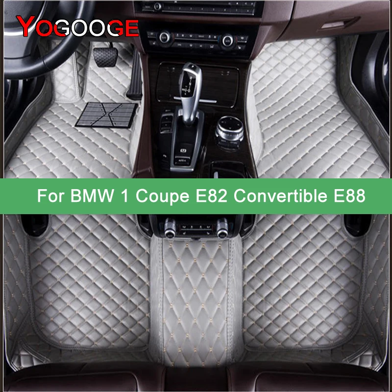 

YOGOOGE Custom Car Floor Mats For BMW 1er Coupe E82 Convertible E88 2007-2013 Auto Carpets Foot Coche Accessorie