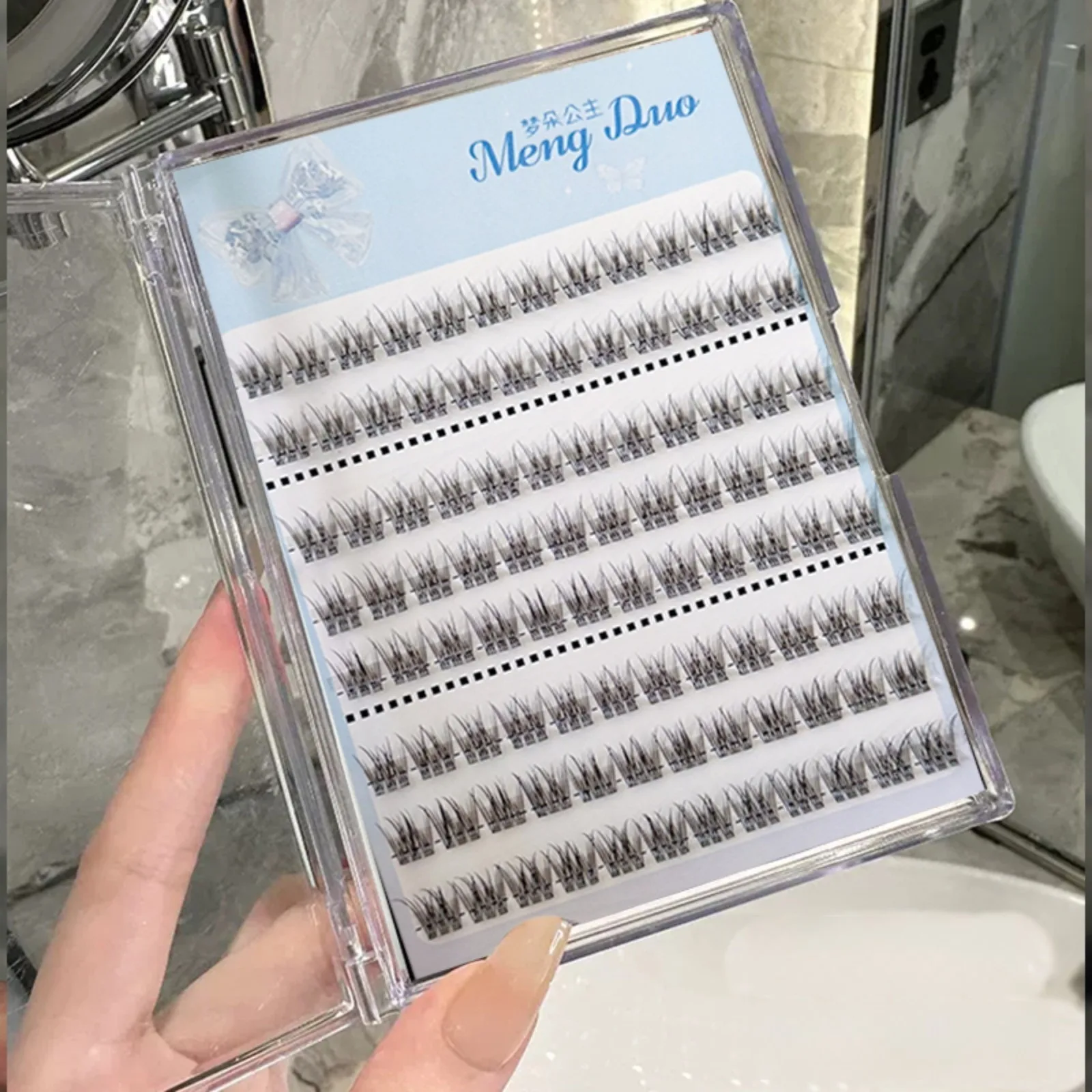 Segmental Fish Tail False Eyelashes Glue-free Cluster Lashes Natural Thick Large Capacity Lash Extensions