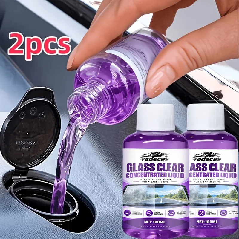 Nano Glass Rain Repellent 2 Pack, Nano Coating Water Repellent Anti Fog, Car Windshield Helmet Visor Interior, Clear Vision DIY