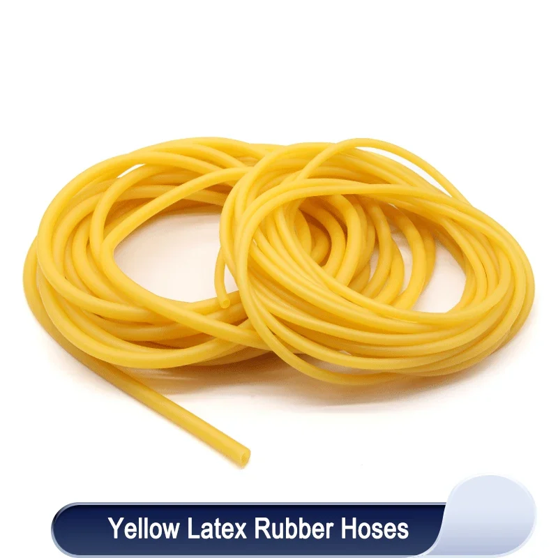 Nature Latex Rubber Hoses Yellow IDxOD 1.6~18mm High Resilient Surgical Medical Tube Slingshot Catapult Elastic Band