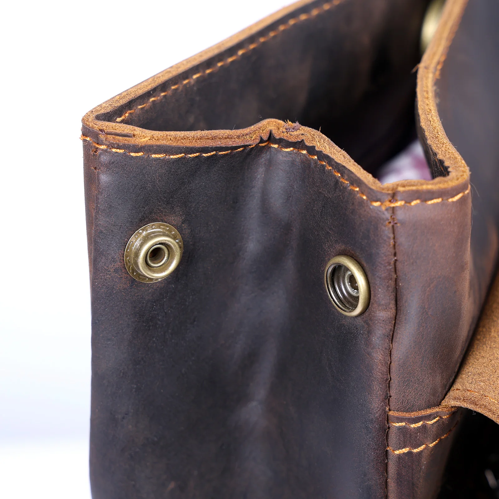 S.WORKER Vintage Echtleder Herrenrucksack Handgefertigte Top-Grain-Leder Laptop-Umhängetasche Crazy Horse Tasche Mode für Männer – Detail 16