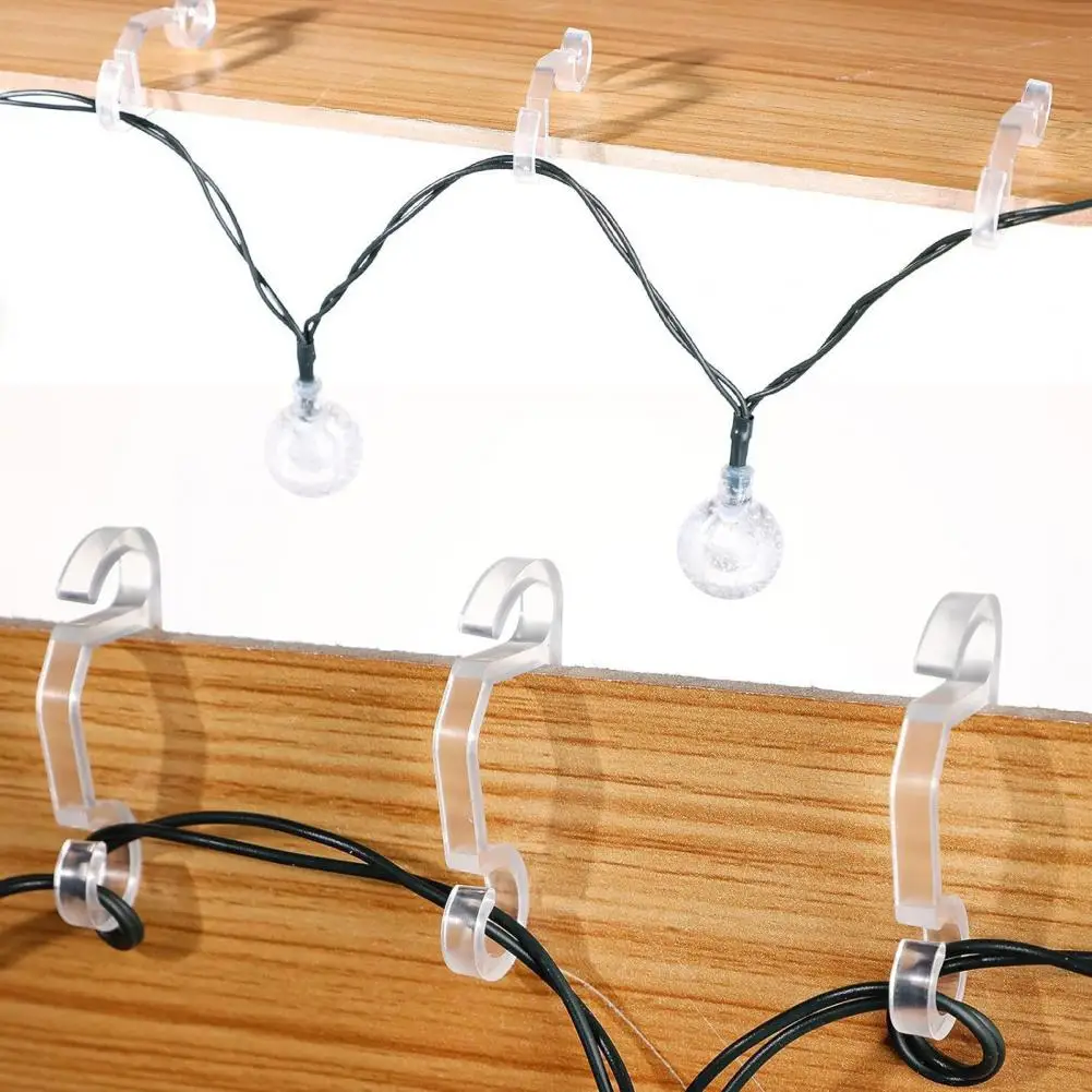 

Держатель для уличного освещения, прочные зажимы для рождественских светильников для использования на открытом воздухе, 100 шт., крючки для желоба с сильной несущей способностью для легкого использования