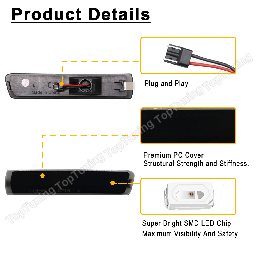 2 peças para bmw z3 roadster m coupe 1997-2002 roadster conversível 2 portas 1996-2002 led lâmpada marcador lateral frontal luz para-choque