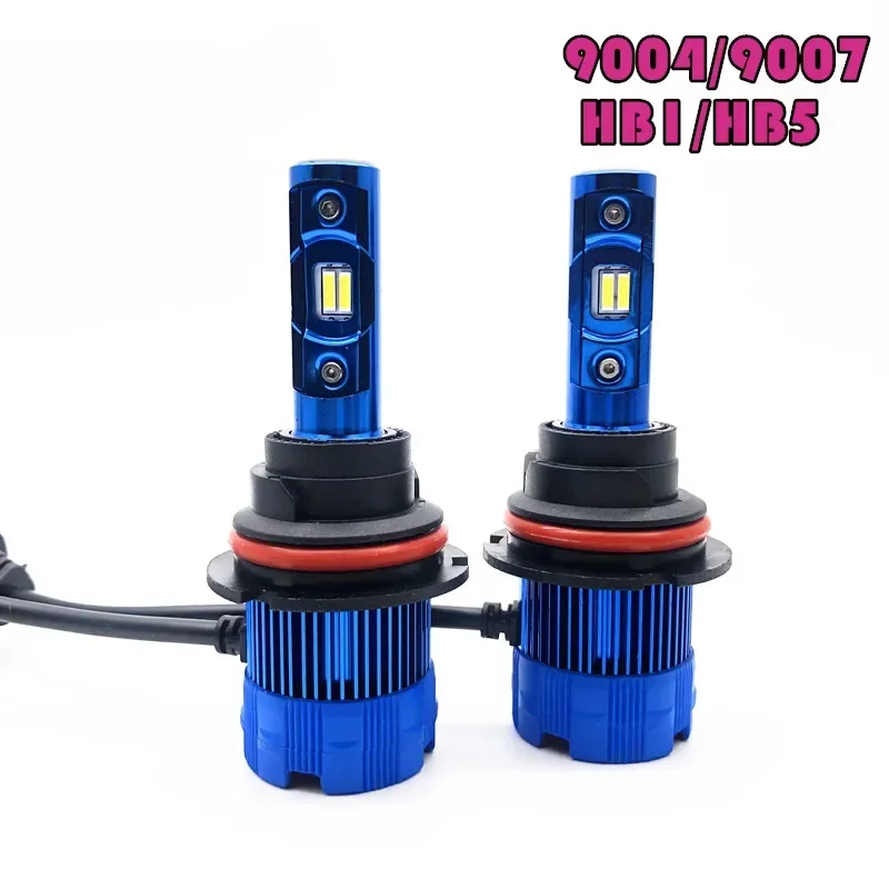 

2 шт. HB1 HB5 12 В лампы 9004 9007 супер яркие светодиодные автомобильные фары, чип CSP, 6500 К белый свет авто светодиодные лампы дальнего/ближнего света