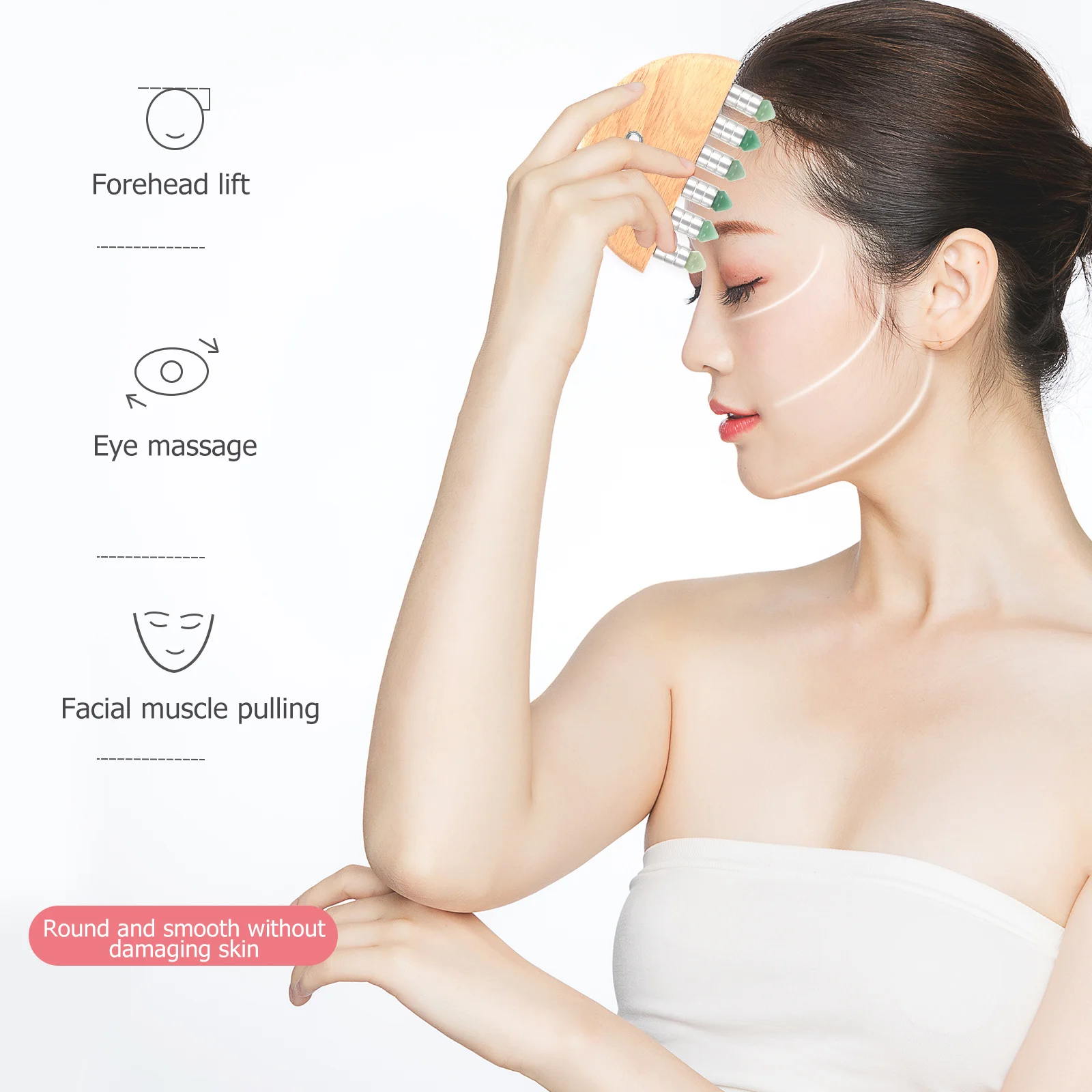 

1 шт. нефритовая скребковая доска с гладкими краями, массажный скребковый инструмент для тела, шеи, спины, рук, лимфа, детоксикации, естественная красота, массажер для акупунктурных точек