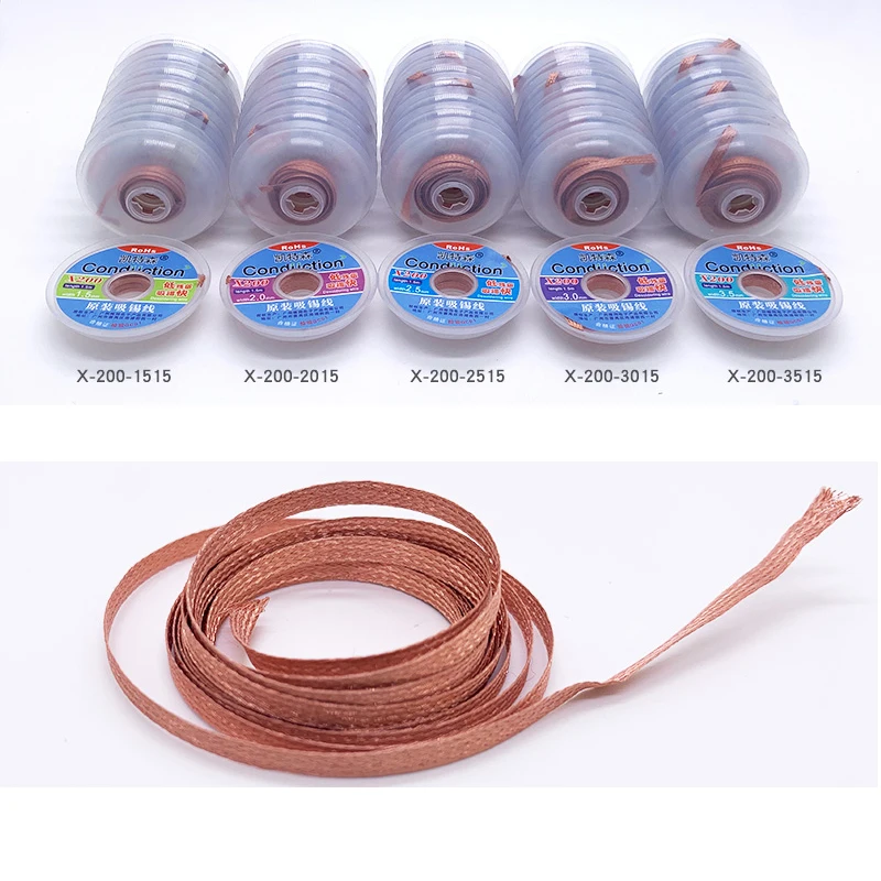 5/10pcs Wick Soldering Wick Accessory Braided Copper Wire Desoldering Wick BGA Solder Remover 1.5mm 2mm 2.5mm 3mm 3.5mm