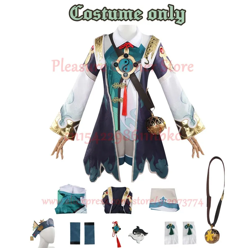 Honkai Star Rail Huohuo Costume Cosplay Set Completo Vestito Uniforme Vestito Huo Huo Cosplay Honkai Start Rail Parrucca Cosplay Scarpe Puntelli