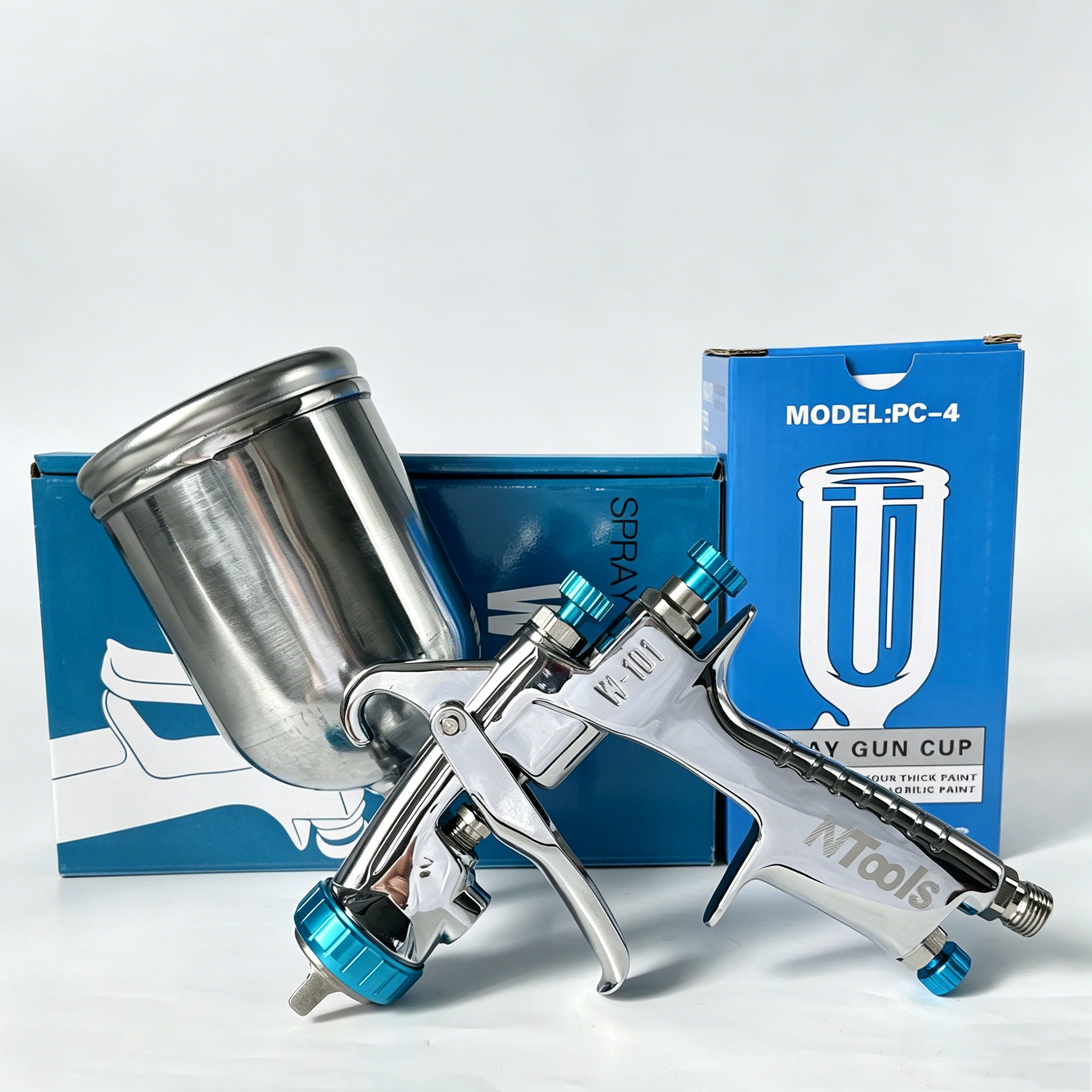High Quality W101 HVLP Gravity Spray Gun W-101 400CC Paint Sprayer 1.0/1.3/1.5/1.8mm Nozzle Pneumatic Air Spray Gun For Car Pain