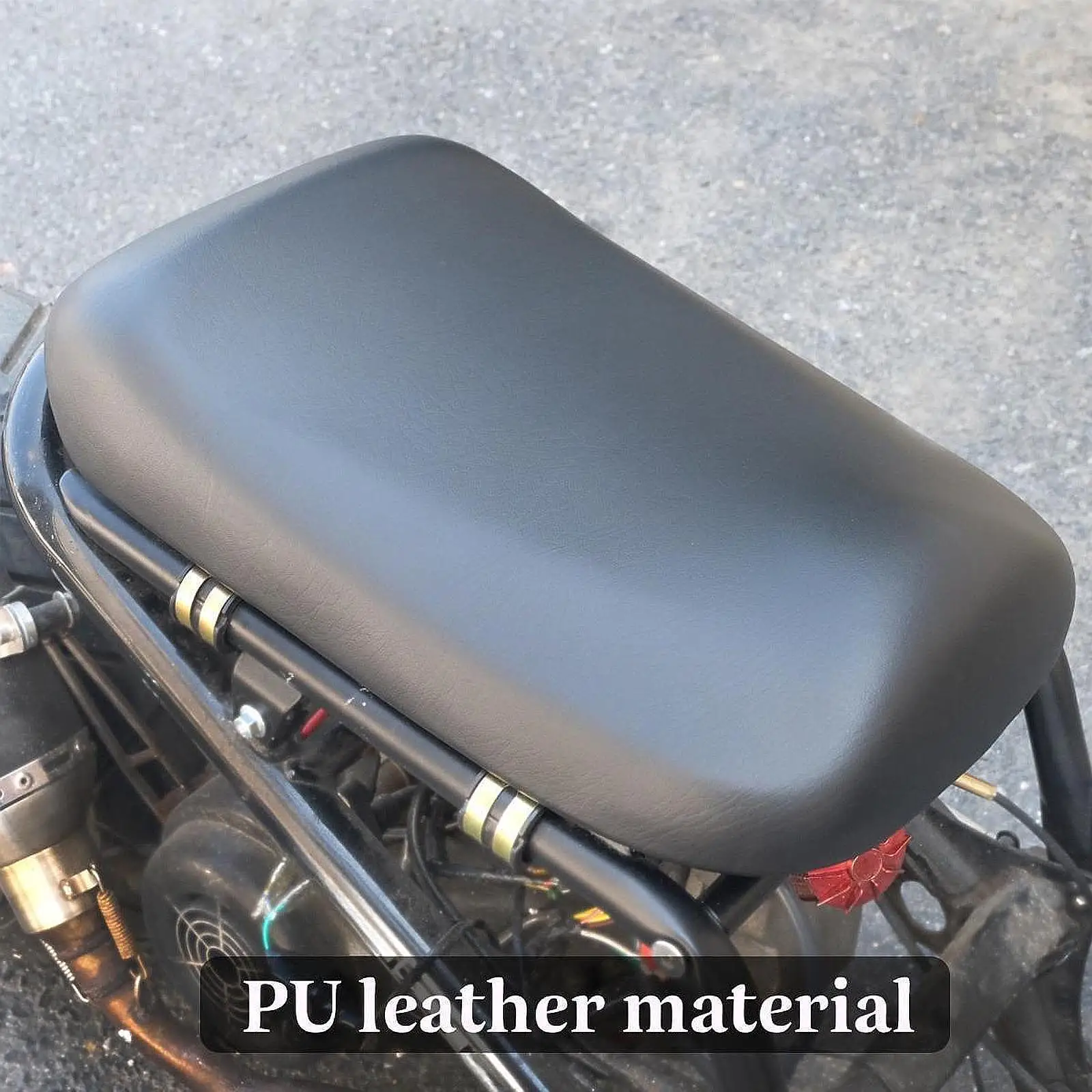 

Black Motorcycle Seat Cushion Anti-slip Durable Saddle for Honda Zoomer Ruckus AF58 NPS50 Solo Rider Traveling