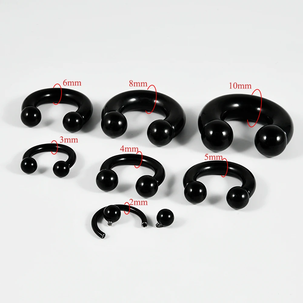 Dreamlee 1Pc 00G-10G wieszak na ciężarki do uszu okrągłe sztanga zatyczki tunelowe nosze Expander przegroda Piercing biżuteria do ciała — zdjęcie 6