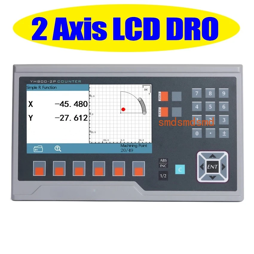 شاشة LCD كبيرة DRO 2 3 4 5 محور قراءات رقمية 13 لغة عرض YH800-2P YH800-3P YH800-4P YH800-5P TTL DB9