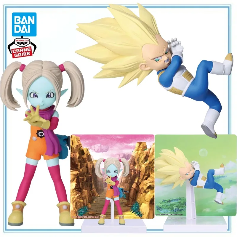 

BANDAI натуральная фигурка Dragon Ball DAIMA Super Saiyan 3 Vegeta (мини) с панелью, аниме-фигурки, модель, коллекционная игрушка Kawaii