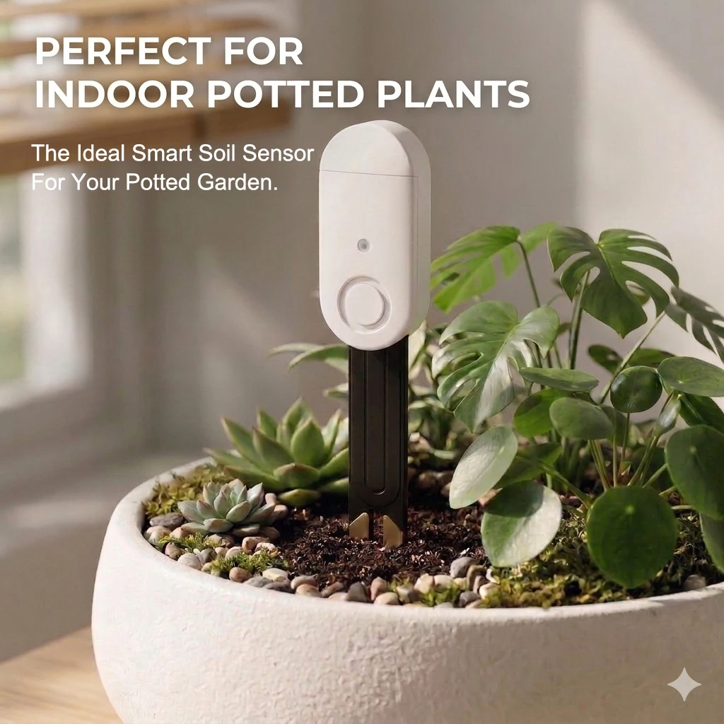 Zigbee 3.0 Smart Soil Tester Luminance Humidity Temperature Moisture Sensor für Gartenpflanzen für Z2M Home Assistant Zigbee2MQTT – Detail 3