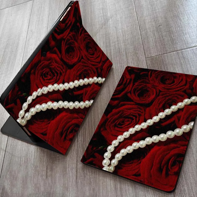 

Red Bow Pearl Chain Case For OPPO Realme Pad Air X 10.36 11 Inch Tablet