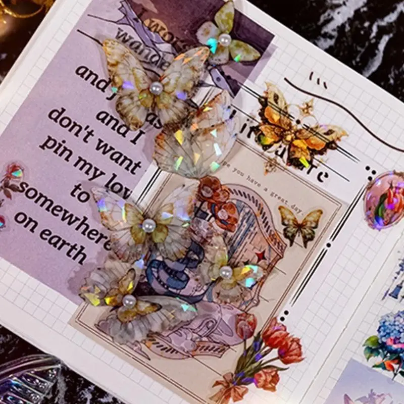 Sticker Scrapbook G8TA 100 Sticker Stickerfly and Flower Sticker Aesthetic