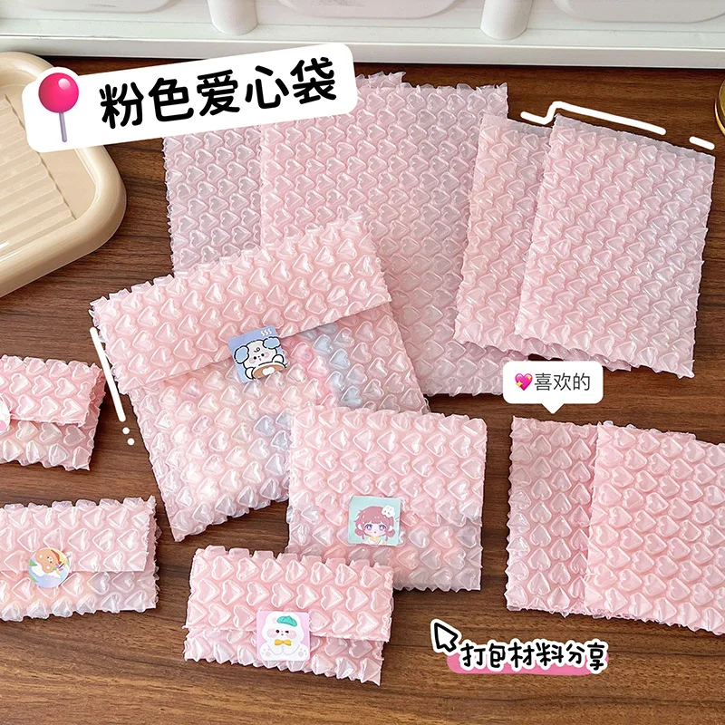 5-20pcs Pink Love Bag Bubble Envelope Bubble Envelope Padded Envelopes Packaging Bag Business Bubble Envelope Mail Packaging Bag