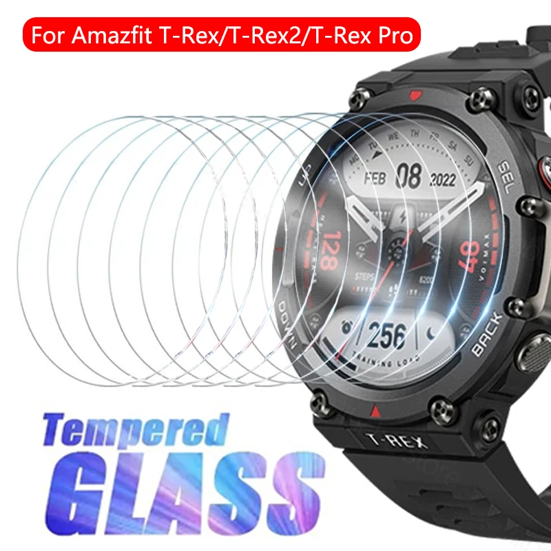 Tempered Glass Screen Protector For Amazfit T Rex Pro T-Rex 2 Smartwatch HD Clear Protective Glass Film For Huami Amazfit T Rex