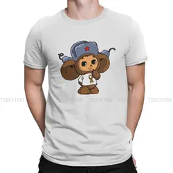 USSR Fashion Polyester TShirts Cheburashka Cute Soviet Russian Cartoon Male Harajuku Streetwear T Shirt O Neck