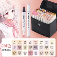 Art Dual Tip Alcohol Based Flesh Color Soft Marker Proffesions Pen Set touch 24colors 30/40 Skin Tone Hair Markers