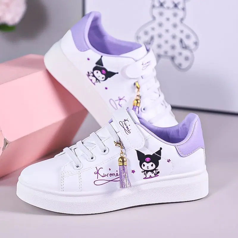 Sanrio Kawaii Kuromi Shoes Cinnamoroll Sneakers Girls Heart Cute Cartoon Anime Children Sports Shoes Breathable Birthday Gifts