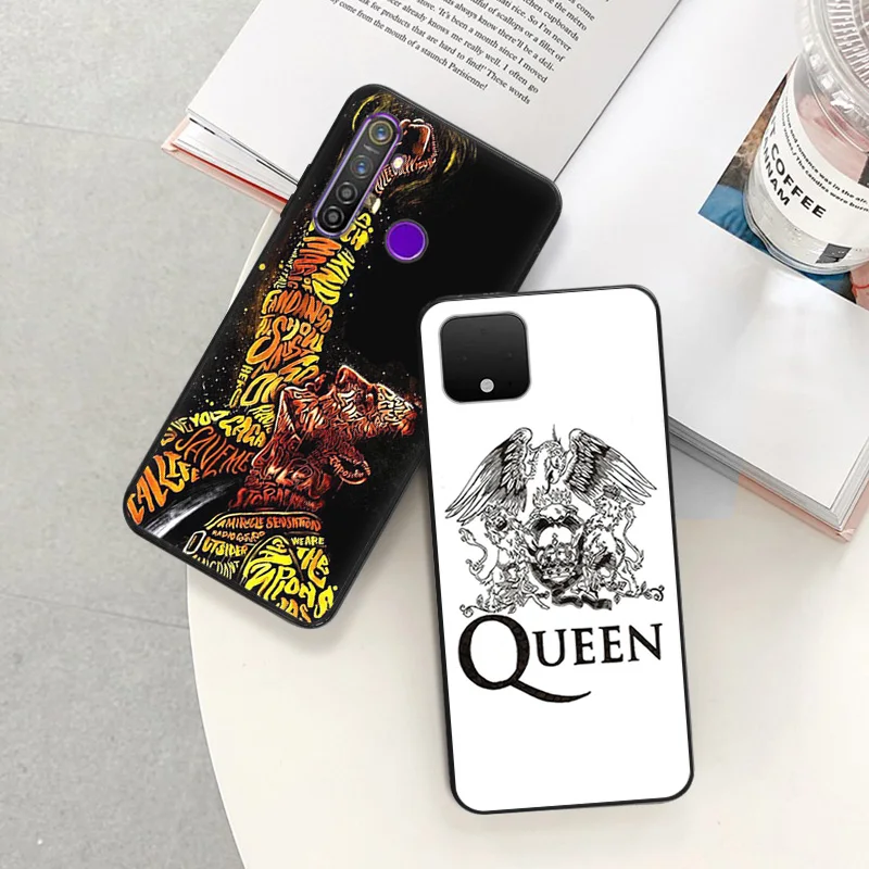 Phone Case for Pixel 8 Pro 8a 7a 6a 7 6 Moto G200 Edge 40 30 20 One Fusion Freddie Mercury Queen Band Soft Black Anti-Drop Cover