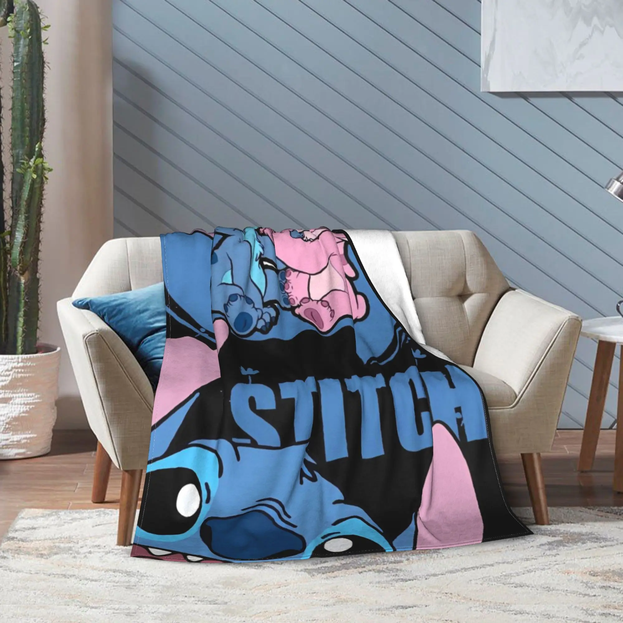 

stitchs christmas winter snow santa Blanket Ultra Soft Throw Blankets for Couch 50x60 Inch Multiple Sizes Bedding Throws