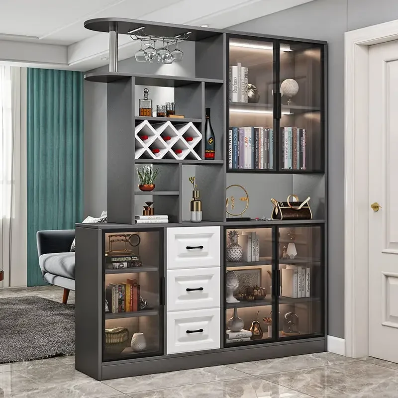 Entering the door, living room, screen partition, blocking, entrance cabinet, wine cabinet, simple shoe cabinet integrated