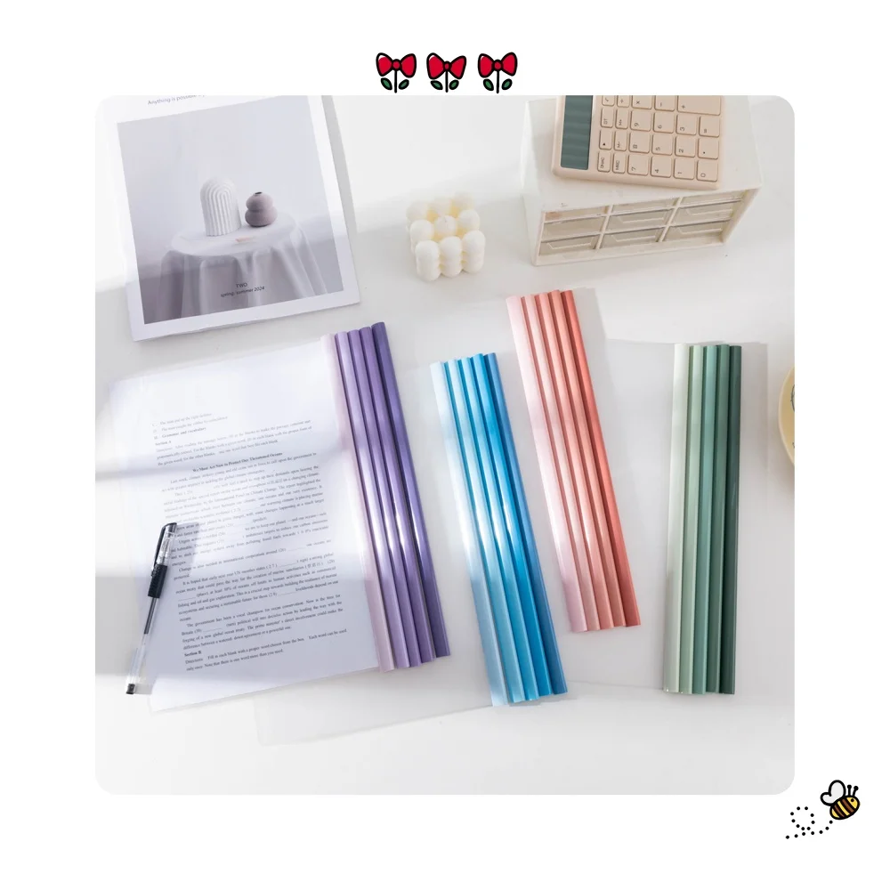 

10-Piece Set of A4 Gradient Pull-Tab File Folders, Large Capacity Storage and Display Supplies, Classified Pull-Tab File Folders