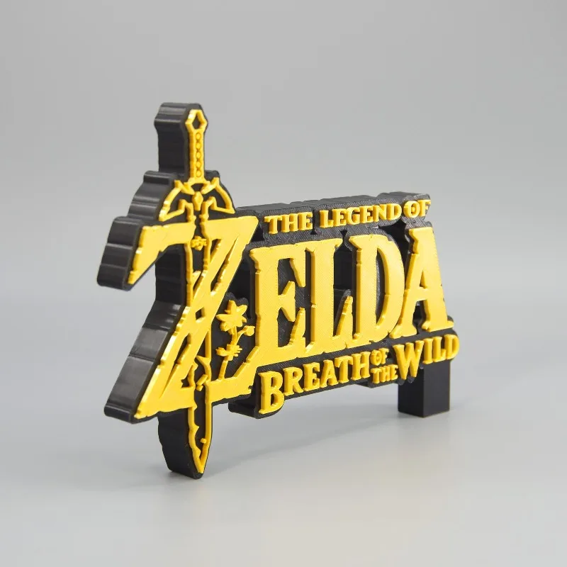 Suitable for The Legend of Zelda Breath of The Wild 3D Logo Font Stand Up Cosplay Character Model Exhibition Ornament Decoration