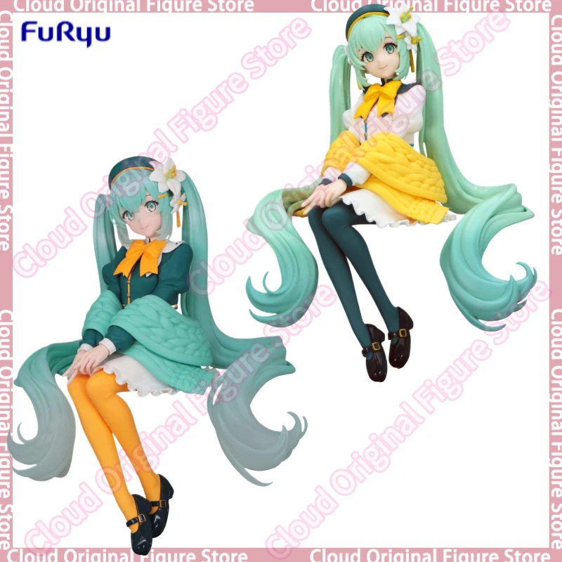 在庫あり-100-オリジナル-furyu-初音ミク-ヌードルストッパー-フラワーフェアリー-リリー-pvc-14-センチメートルアニメフィギュアモデルコレクション人形ギフト