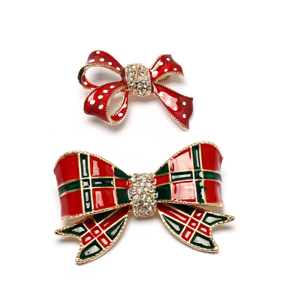 Cute Enamel Bowknot Bow Tie Brooch Women Elegant Clothes Lapel Pins Handbag Decor Badge Fashion Jewelry Gift for Ladies