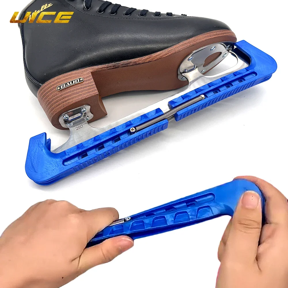 1 Pair Adjustable Ice Hockey Figure Skate Blade Covers Ice Skate Blade Guards With Adjustable Spring For Hockey Figure Skates