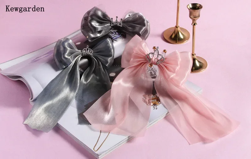 Kewgarden Wholesale Shiny Voile Ribbon 8cm 12cm width Handmade Tape DIY Bowknot Hair Accessories Gift Packing Riband 22 Yards