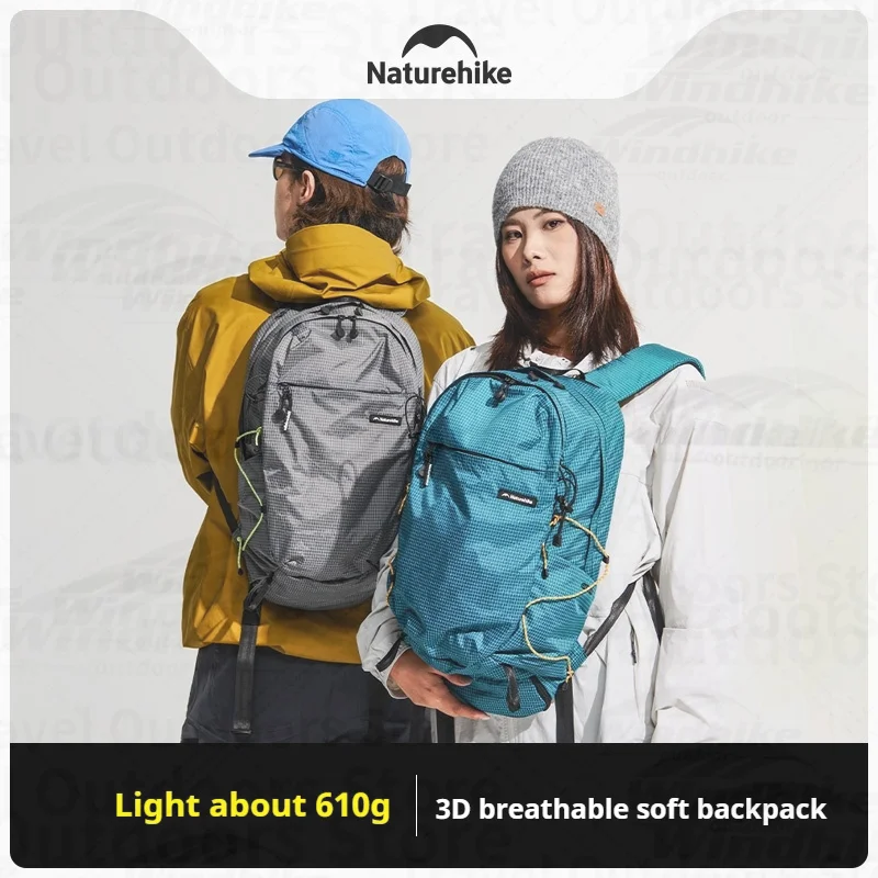 Naturehike Camping Backpack 20L Lightweight Hiking Outdoor Mountaineering Bag Waterproof Travel Climbing 3D Breathable Backpack