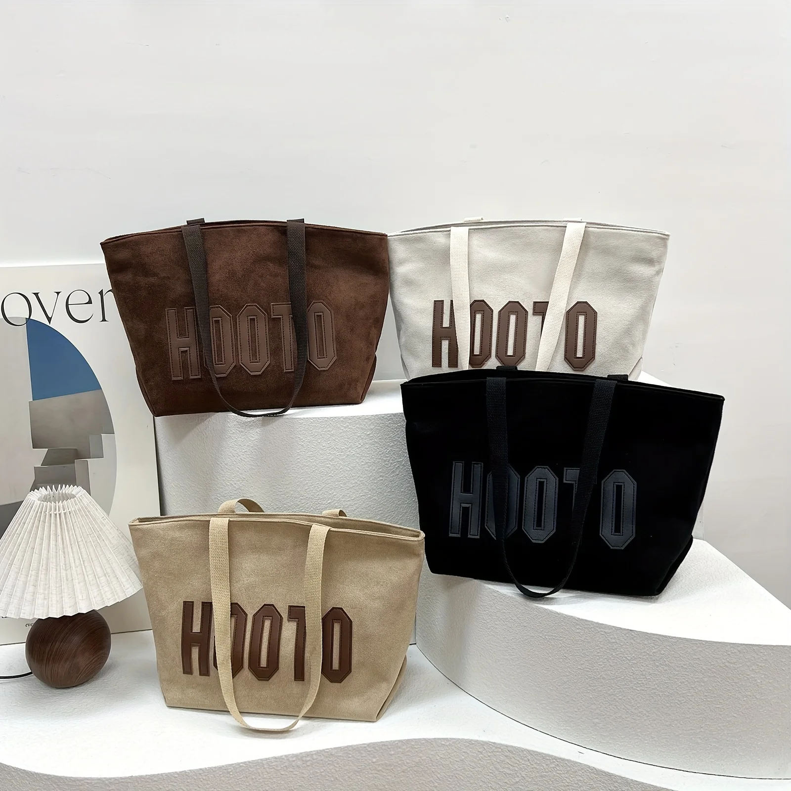 

Tote Bag With Letter Decoration, High-Capacity Zippered Satchel Handbag, Women's Hobo Shoulder Bag, Travel & Vacation