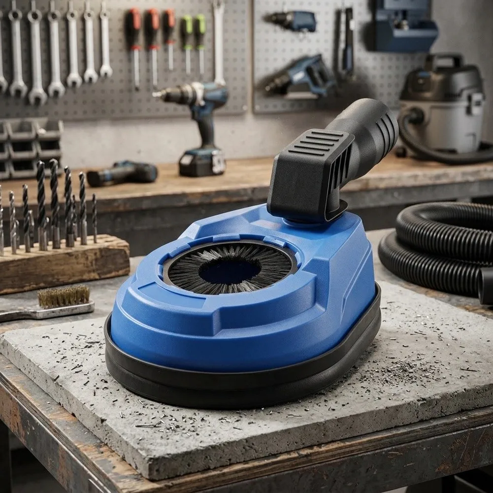 Electric Drill Dust Cover Collector Attachment Shroud With Rubber Seal For Electric Hammer Vacuum Extraction Drilling Tool