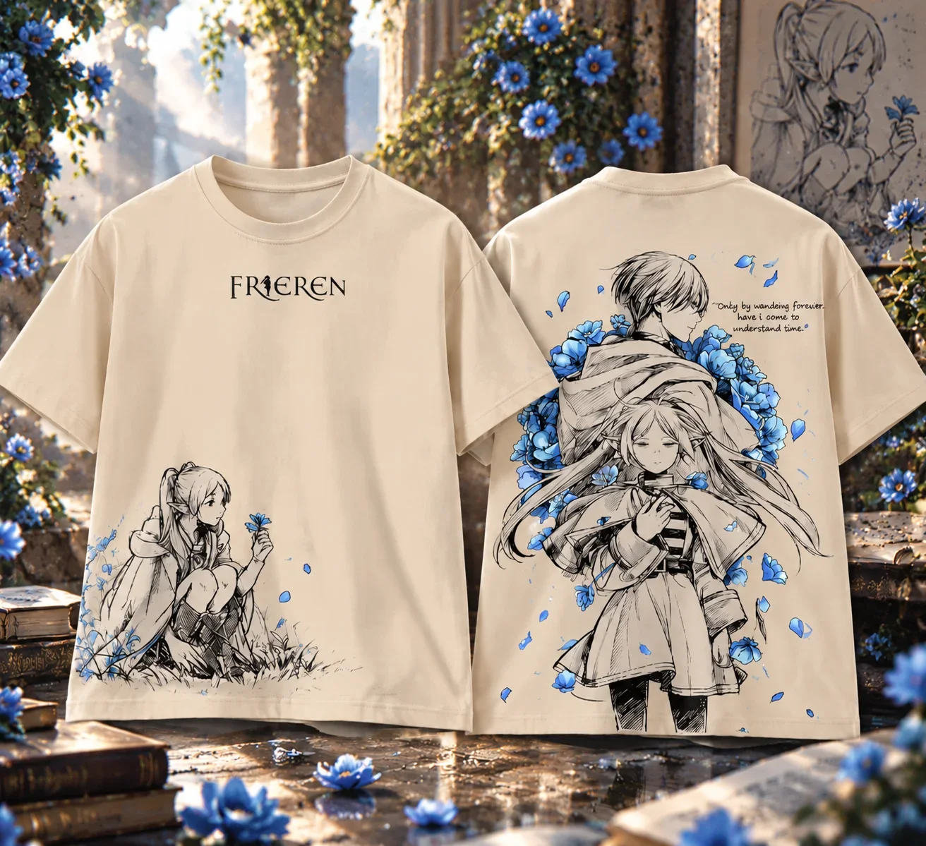 2026 Y2K Streetwear Sousou no Frieren: Beyond Journey's End Unisex T-shirt, Cosplay Casual Short Sleeve Tee for Men Women