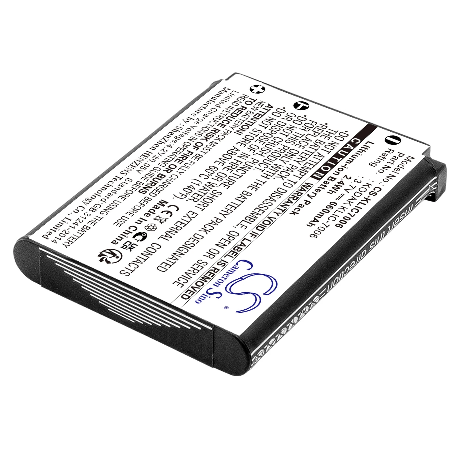 Li-ion Camera Battery for Kodak, 3.7V, 660mAh, Compatible Models:  EasyShare M200, EasyShare M215