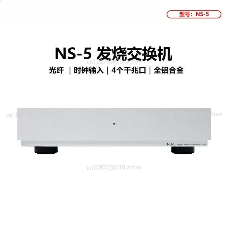 HIFI Audio Fever Gigabit Switch Built-in Cable OCXO Constant Temperature Crystal Oscillator Clock NS-5 Photoelectric