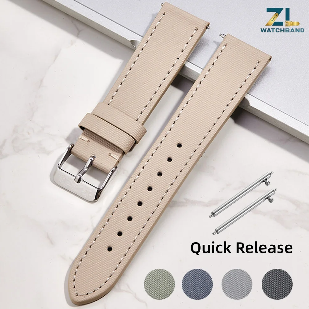 20mm 22mm Nylon Watchband Quick Release Sailcloth Watch Strap for Omega for Samsung for Huawei for Women Men Wrist Band Bracelet