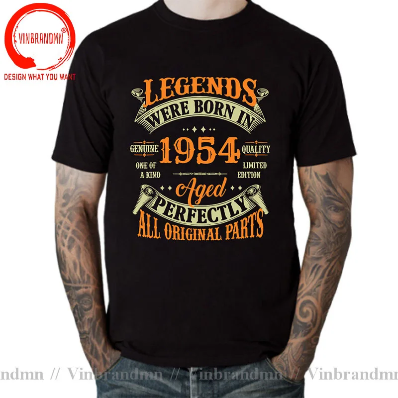 70th Birthday Shirt for Men Legends Were Born in 1954 Vintage 70 Years Old T-Shirt Classic Retro 1954 Tee Top Grandpa Papa Gifts