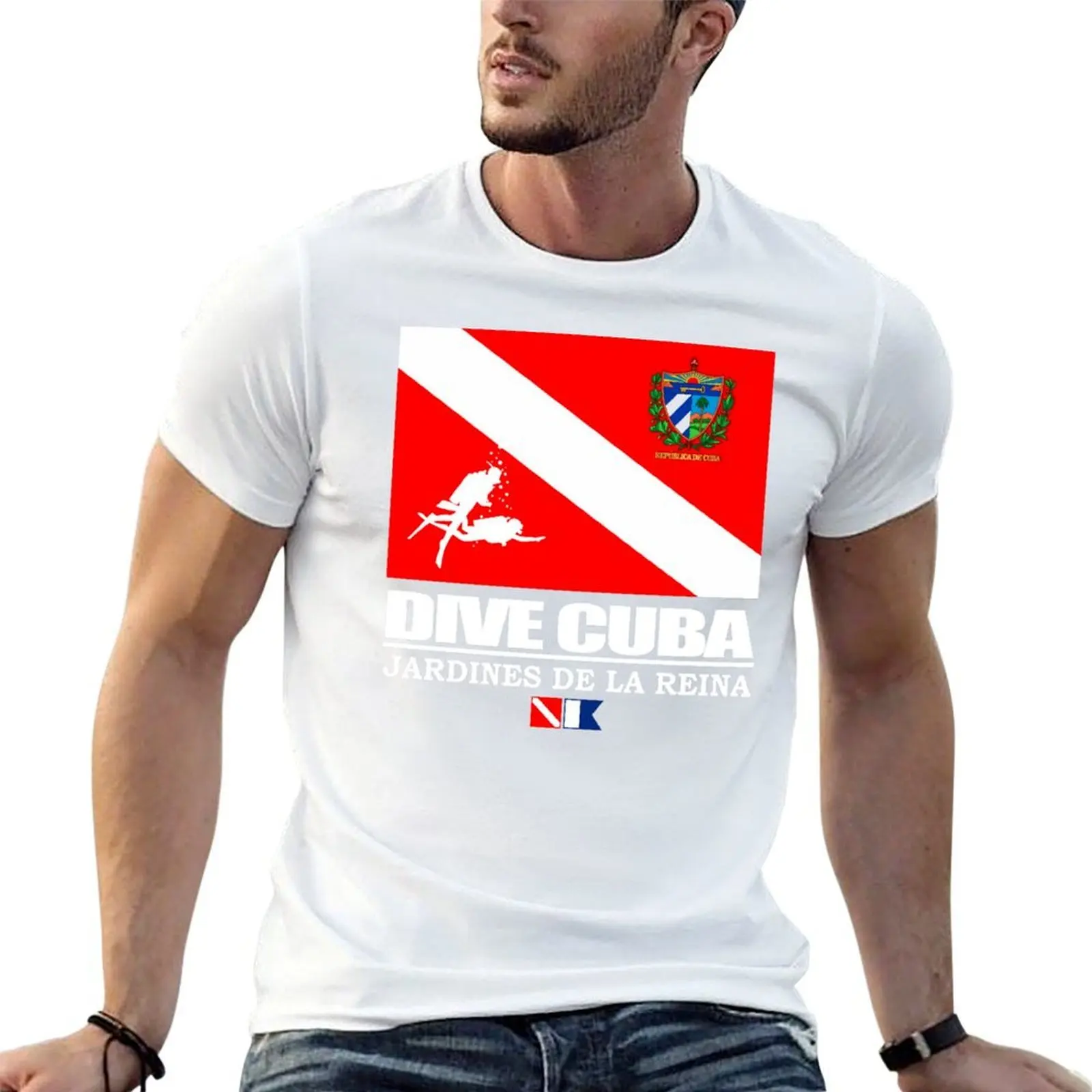 Dive Cuba (DF) T-Shirt man tshirt t shirt for man 100 percent cotton man t shirts high quality luxury brand T-shirt