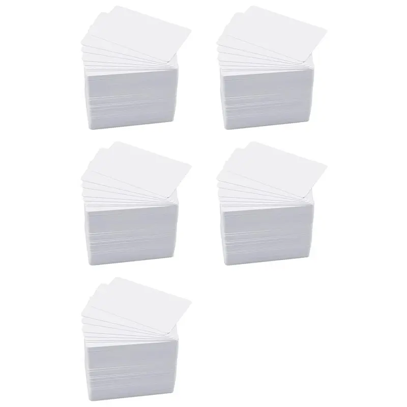 500 Pack Premium Blank PVC Cards, CR80 30Mil Graphic Quality White Plastic Cards For Photo ID Badge Printers