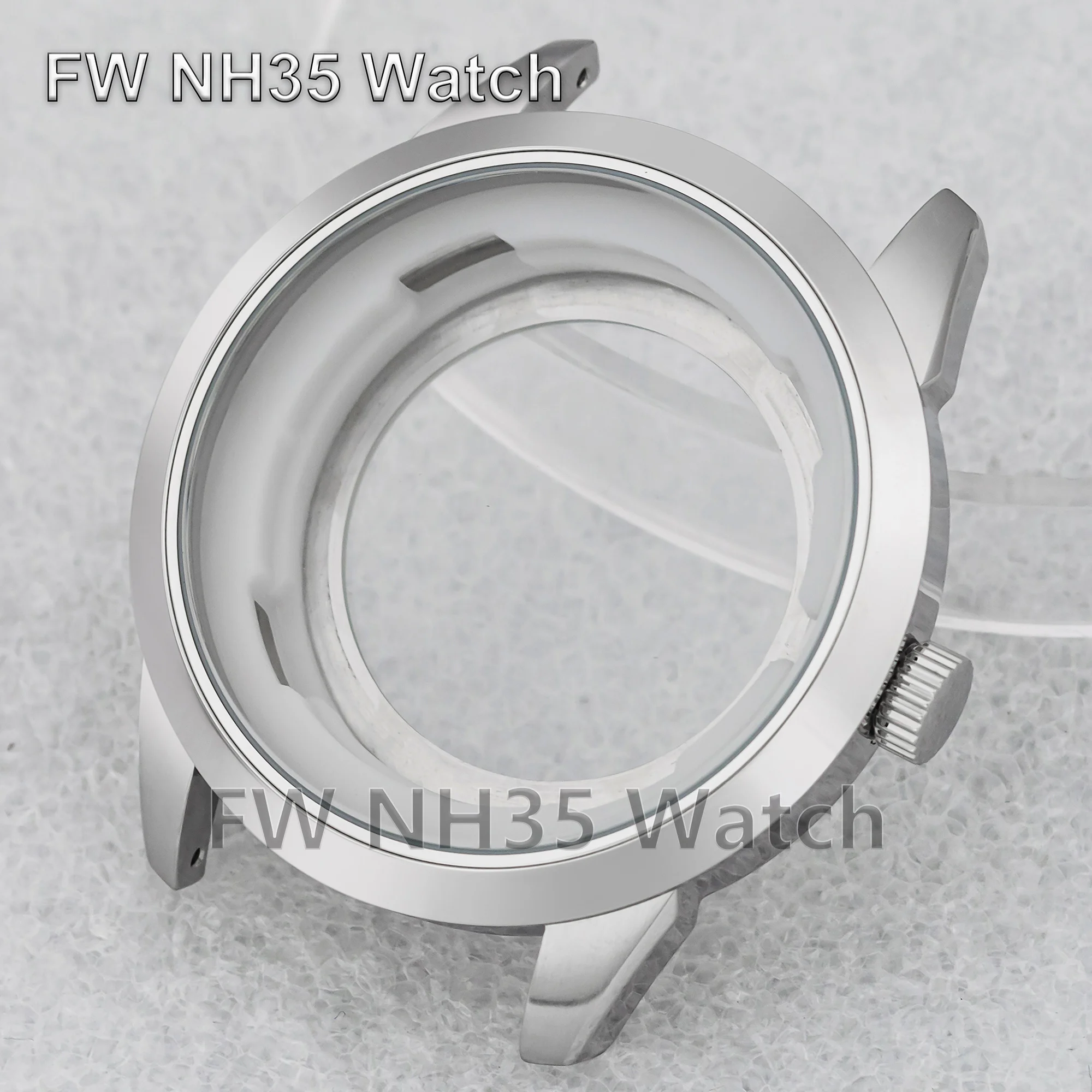 NH35 Case 316L Stainless Steel Waterproof 42.7mm Case Suitable for Mark XX  DIY Watch Accessories Replacements Fit NH35 Movement