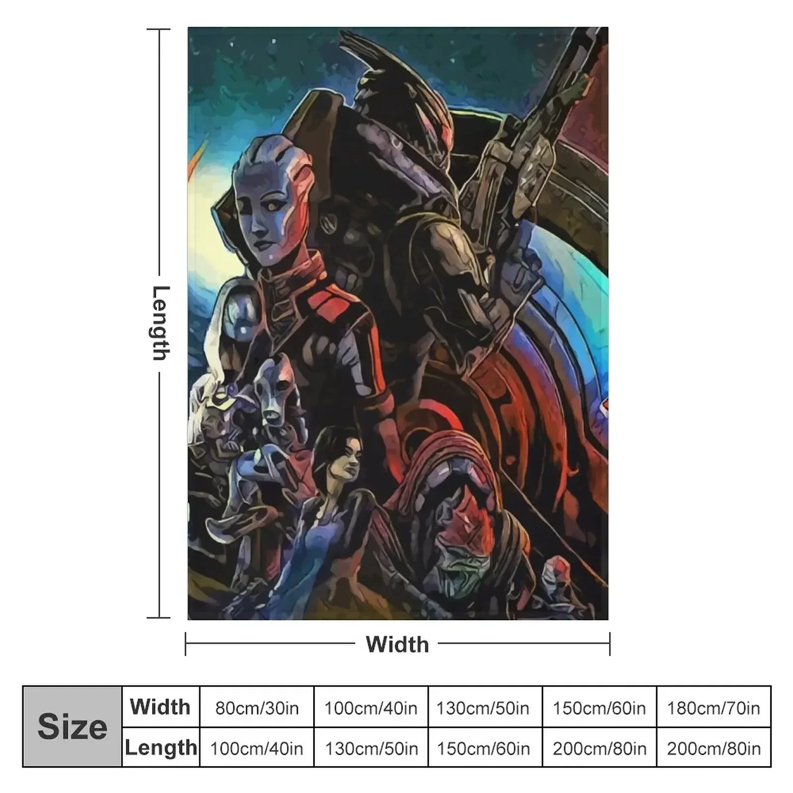 Mass Effect Legendary Edition - Game Throw Blanket for sofa Bed Luxury Thicken Blankets