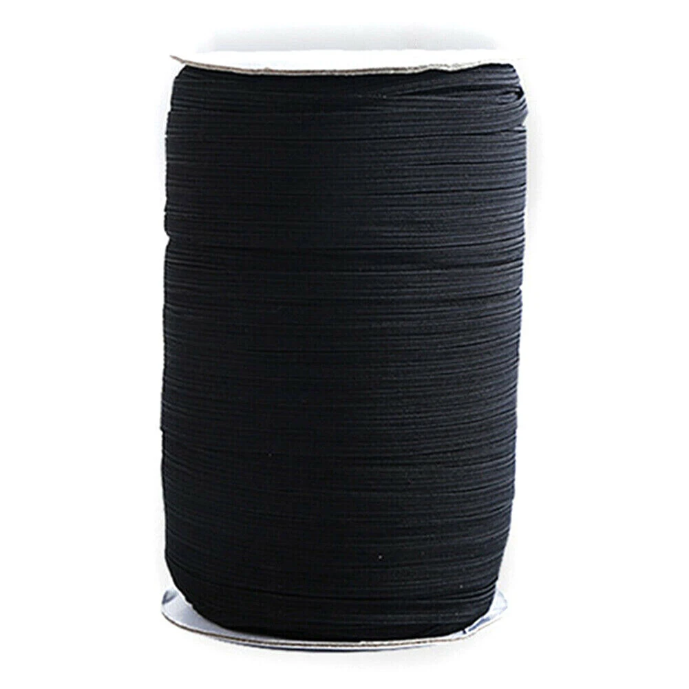 182/100/91M Sewing Elastic Band Heavy Stretch High Elasticity Knit Elastic Band for Sewing Waistband Elastic White black 3-6mm