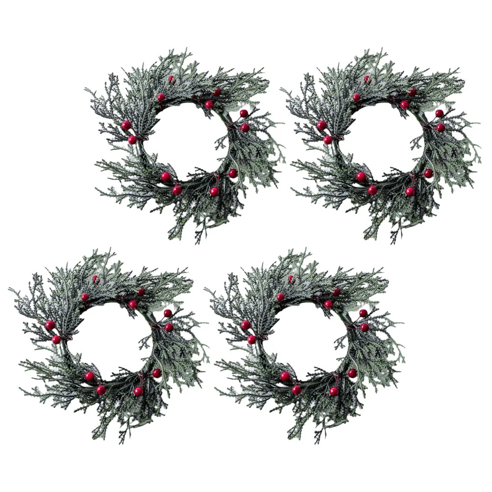 4pcs Centerpiece Rings Wreaths Table Decoration Pillar Rings party wreath hanging wreath