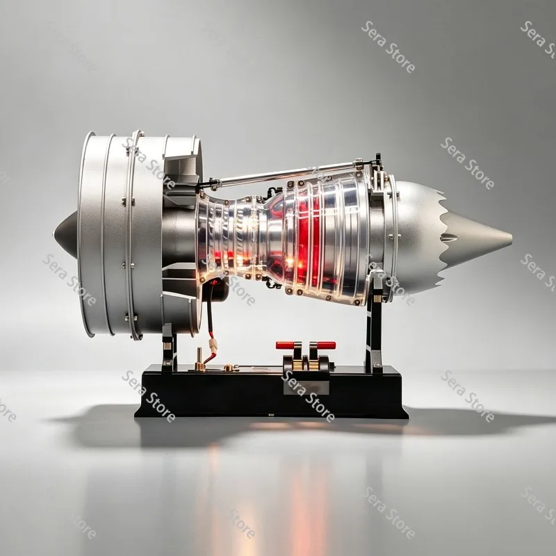 Full metal aerospace turbofan engine model aircraft engine